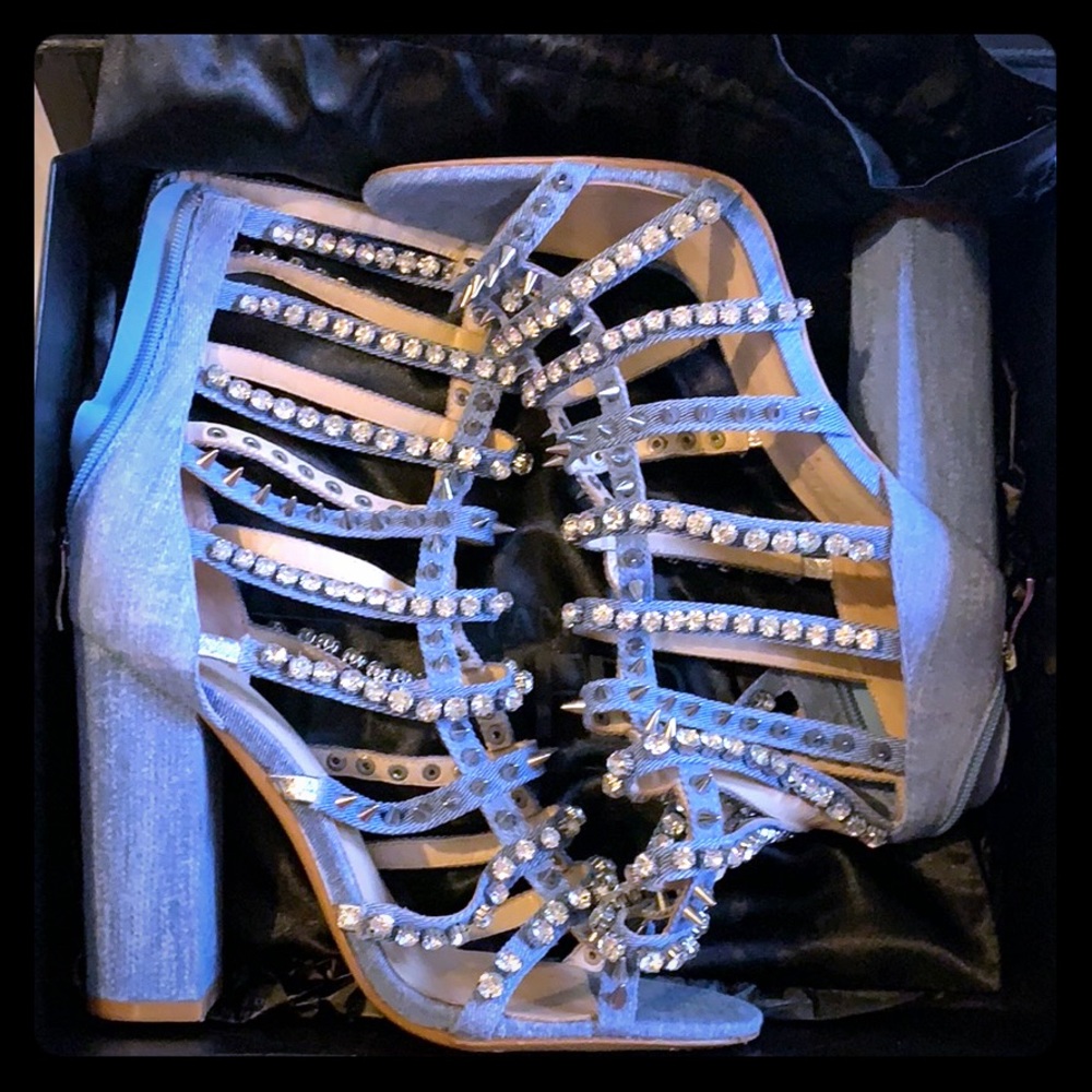 I Am Jennifer Le Denim Razor Sandals